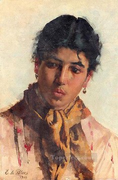 ウジェーヌ・デ・ブラース Painting - 女性の肖像 レディ・ユージン・デ・ブラース